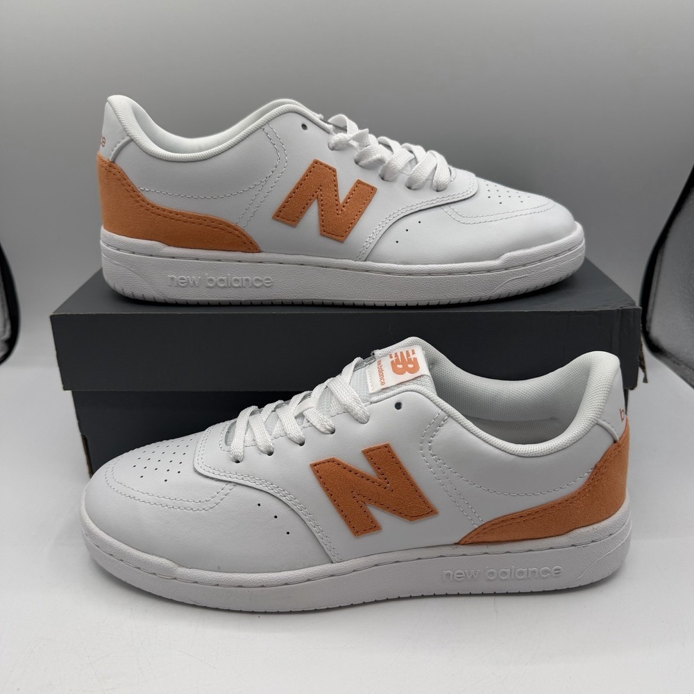 New Balance 80‎ Shoes Womens 10 B White Copper Leather Casual Sneakers BBW80ADW